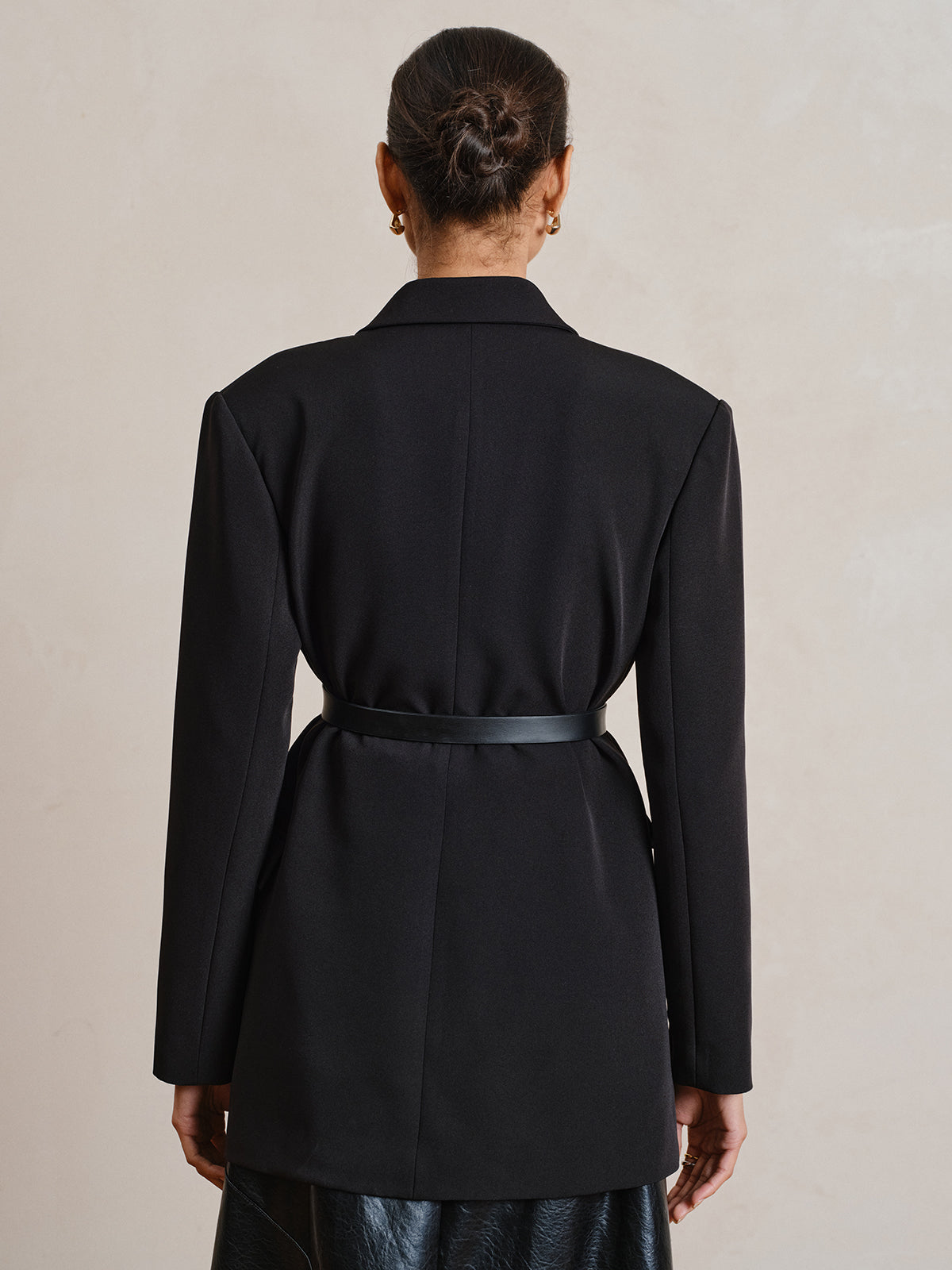 Blazer Ceinturé Éléonore à Revers, vue 6