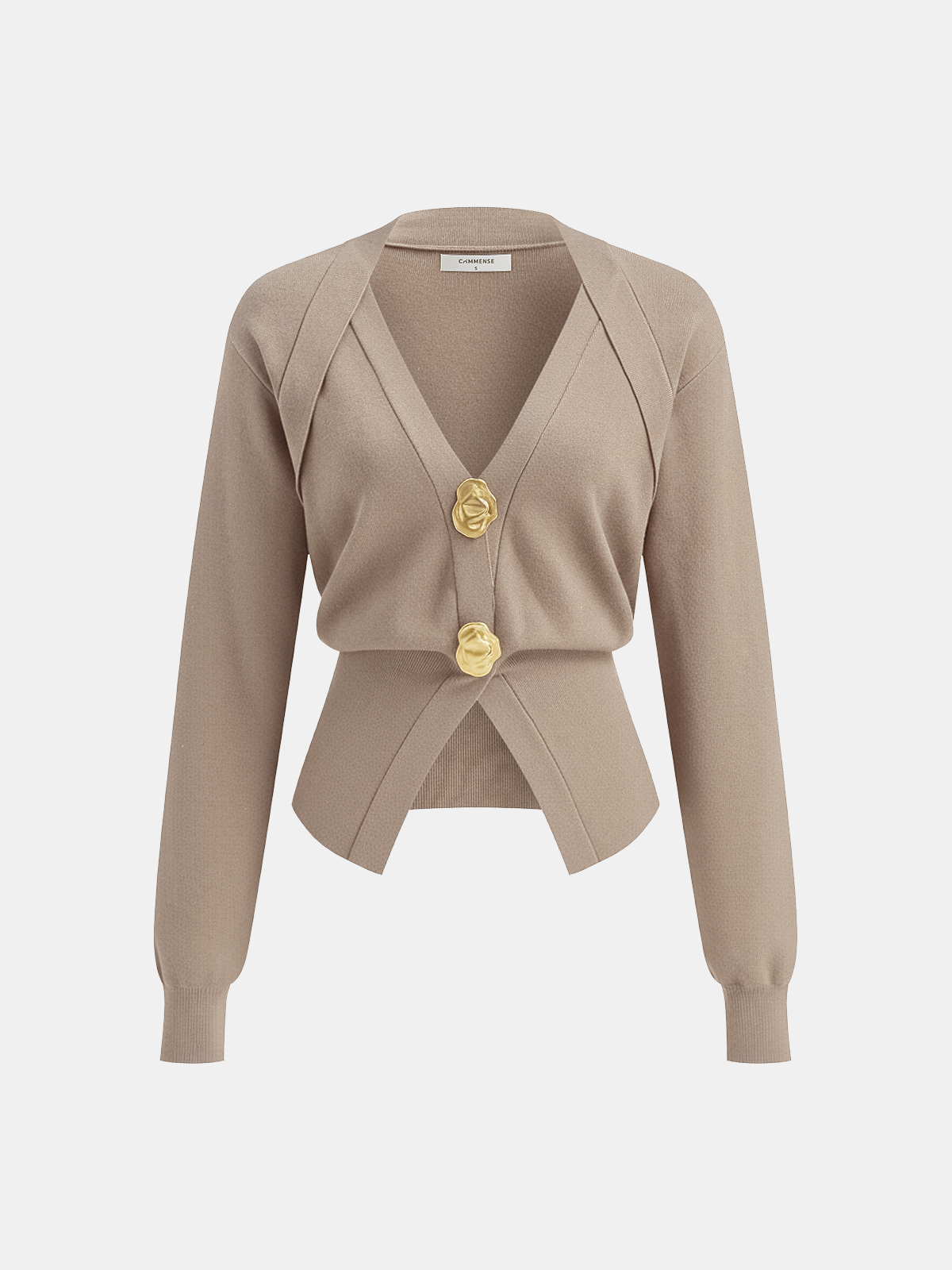 Cardigan Émilie en Laine Mélangée à Boutons Dorés, vue 15