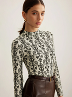 Top Ludivine à Motif Damassé, vue 1