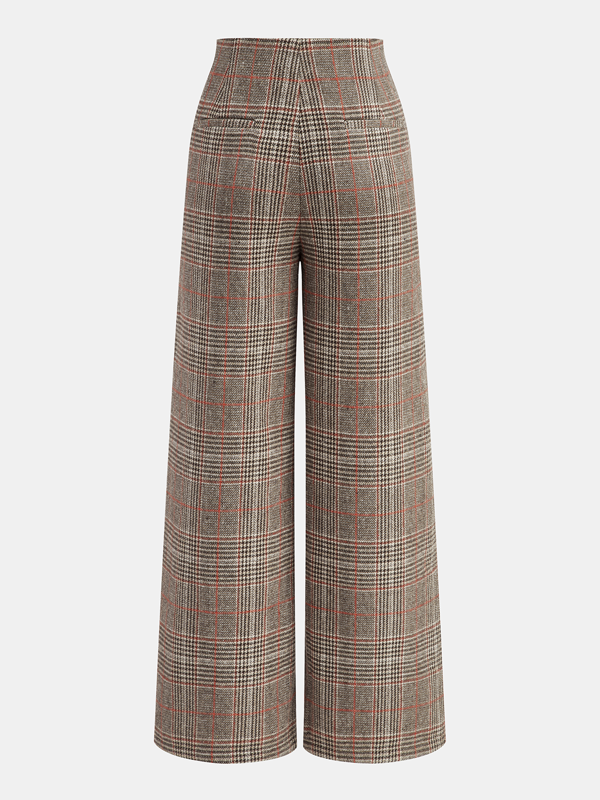 Pantalon Large Jeanne à Carreaux et Fentes, vue 2