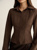 Chemise Courte Camille à Rayures Tennis, vue 4