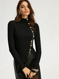 Top Maille Sabine à Empiècement Simili Cuir, vue 1