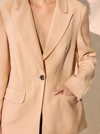 Blazer Faustine en Lin à Dos Dentelle, vue 6