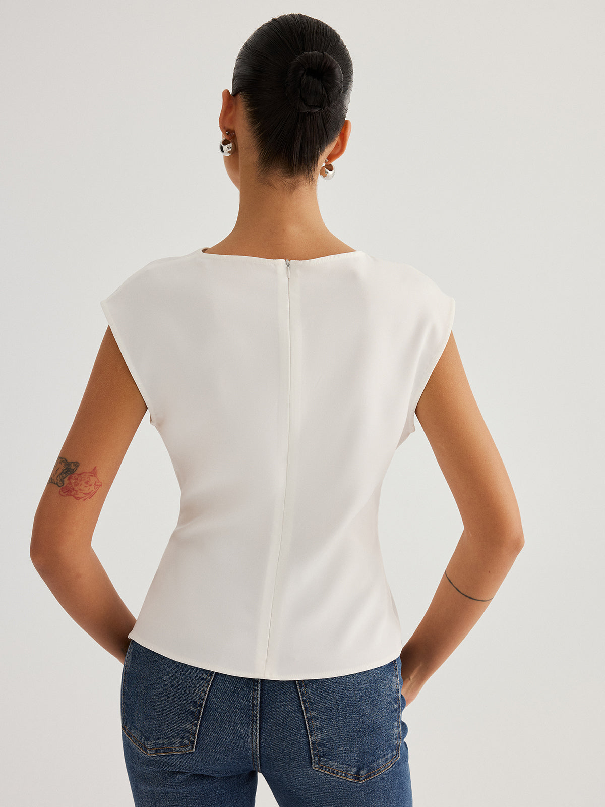 Blouse Lison Sans Manches à Taille Torsadée, vue 7