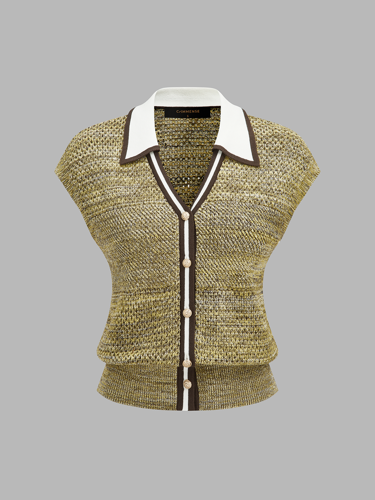 Top Maille Alix à Bordures Contrastées, vue 2