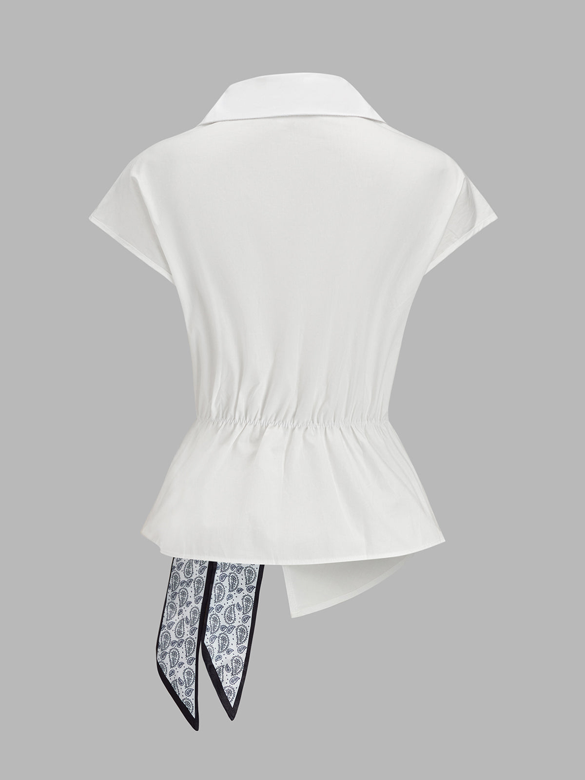 Blouse Cache-Cœur Violette Imprimé Cachemire, vue 2