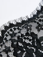 Haut Asymétrique Solène à Pois et Dentelle, vue 4