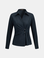Blouse Cache-Cœur Gabrielle à Taille Froncée, vue 2