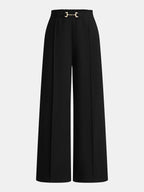 Pantalon Droit Ombeline à Boucle Dorée, vue 1