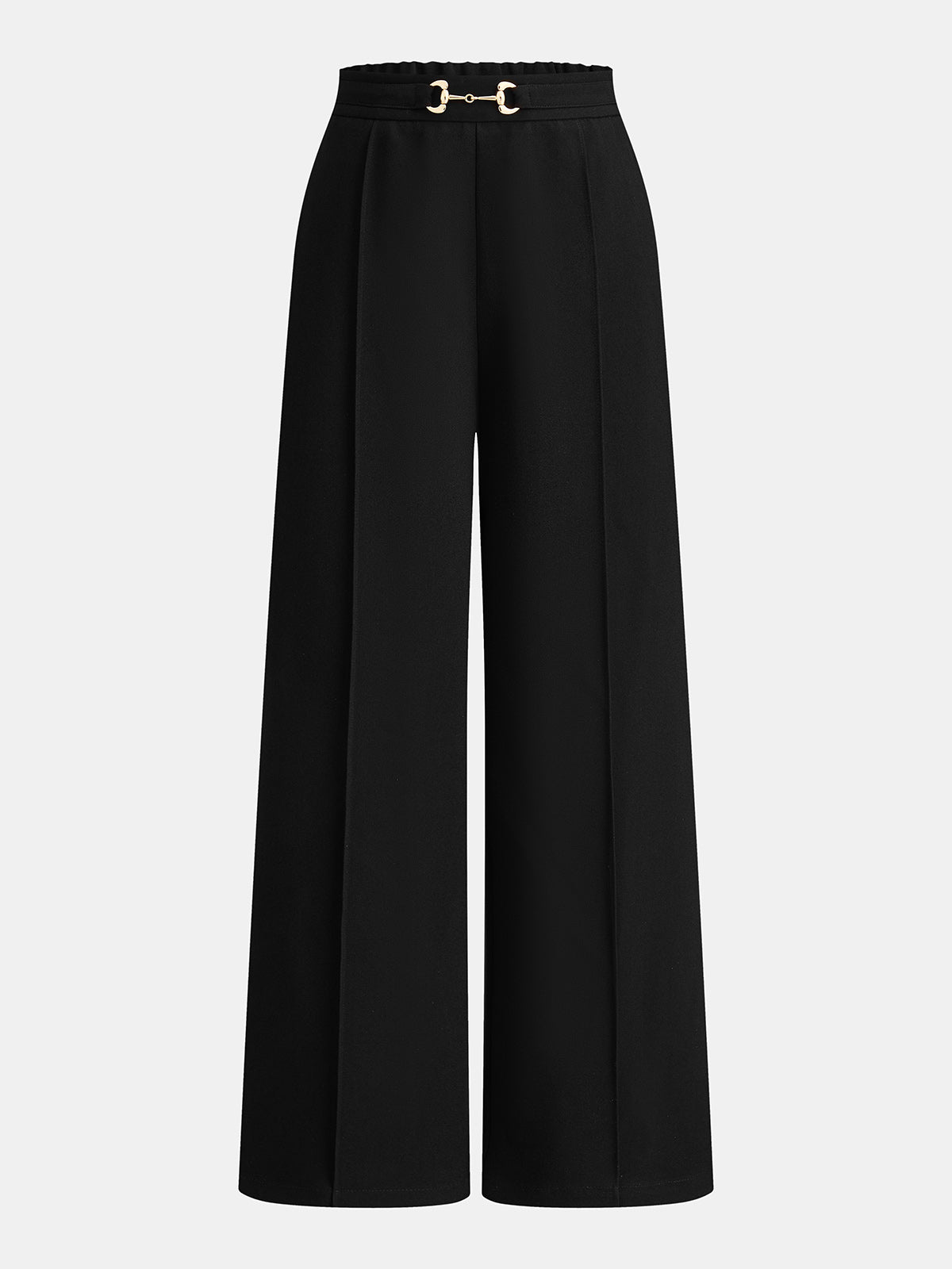 Pantalon Droit Ombeline à Boucle Dorée, vue 1
