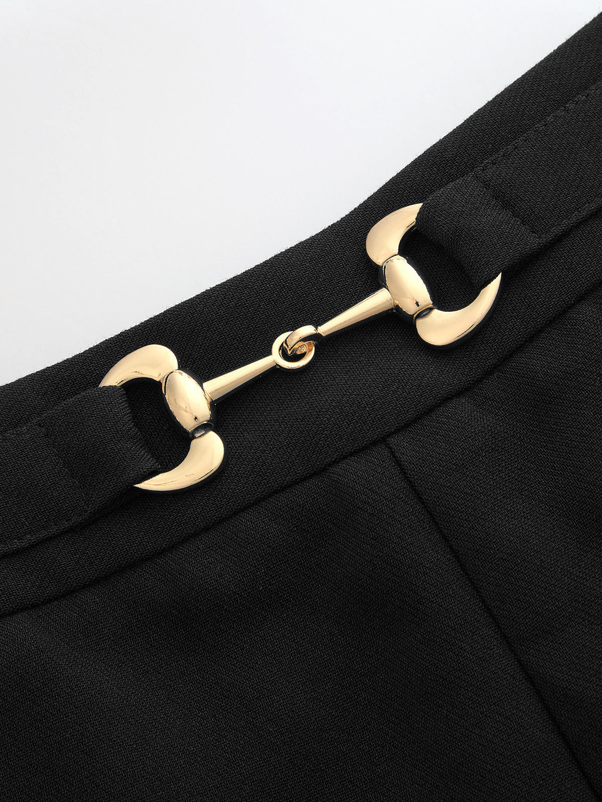 Pantalon Droit Ombeline à Boucle Dorée, vue 3