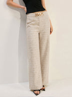 Pantalon Large Rosalie à Chaîne Dorée, vue 1