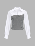 Blouse Célestine à Col Contrasté, vue 2