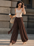 Pantalon Ballon Colombe à Ceinture Drapée, vue 1