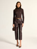 Pantalon Court Hortense en Simili Cuir, vue 3