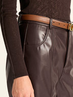 Pantalon Court Hortense en Simili Cuir, vue 6