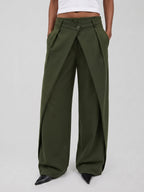 Pantalon Large Isaure à Taille Croisée, vue 1