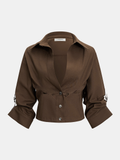 Chemise Courte Noémie à Col Structuré, vue 1