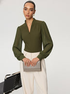 Blouse Estelle à Manches Voile et Zip, vue 6