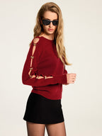 Pull Clémence aux Nœuds Dorés, vue 3