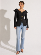 Blazer Colette Épaules Dénudées à Grand Revers, vue 2