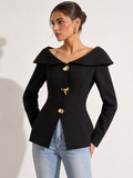 Blazer Colette Épaules Dénudées à Grand Revers, vue 1