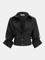 Chemise Courte Noémie à Col Structuré, vue 5