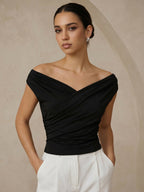 Blouse Asymétrique Salomé à Fronces, vue 6