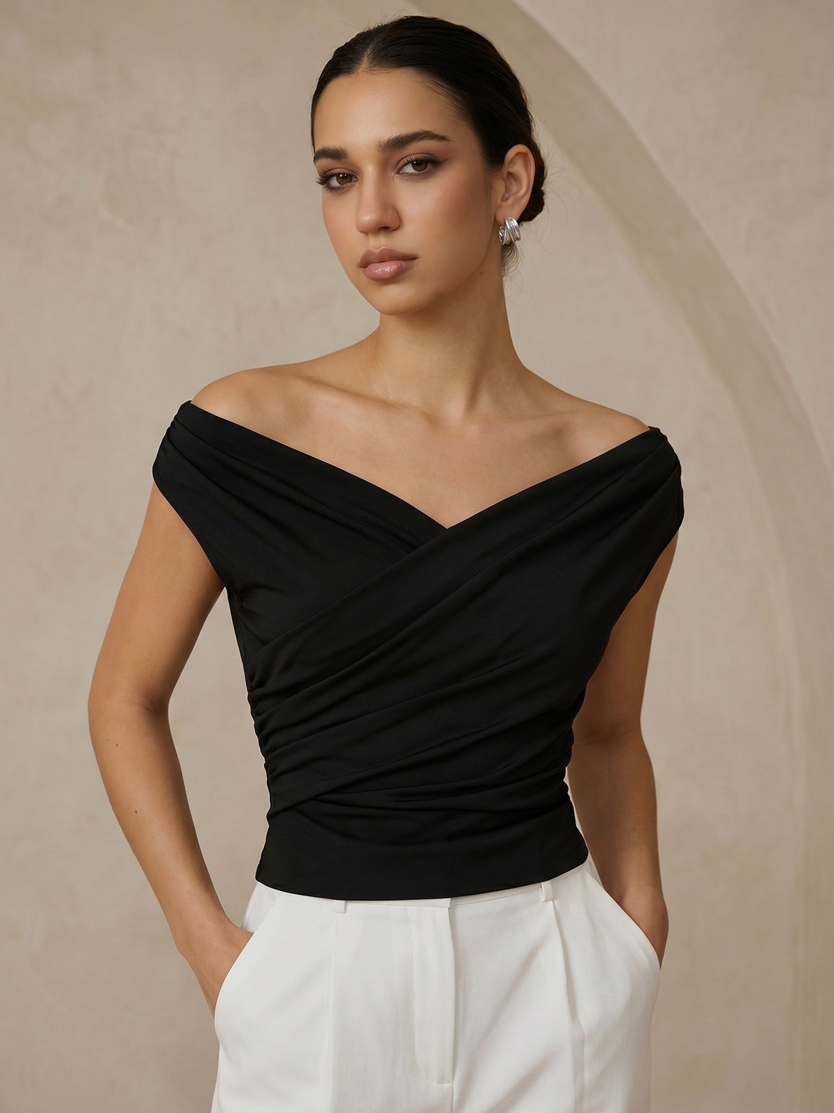 Blouse Asymétrique Salomé à Fronces, vue 6