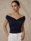 Blouse Asymétrique Salomé à Fronces, vue 7