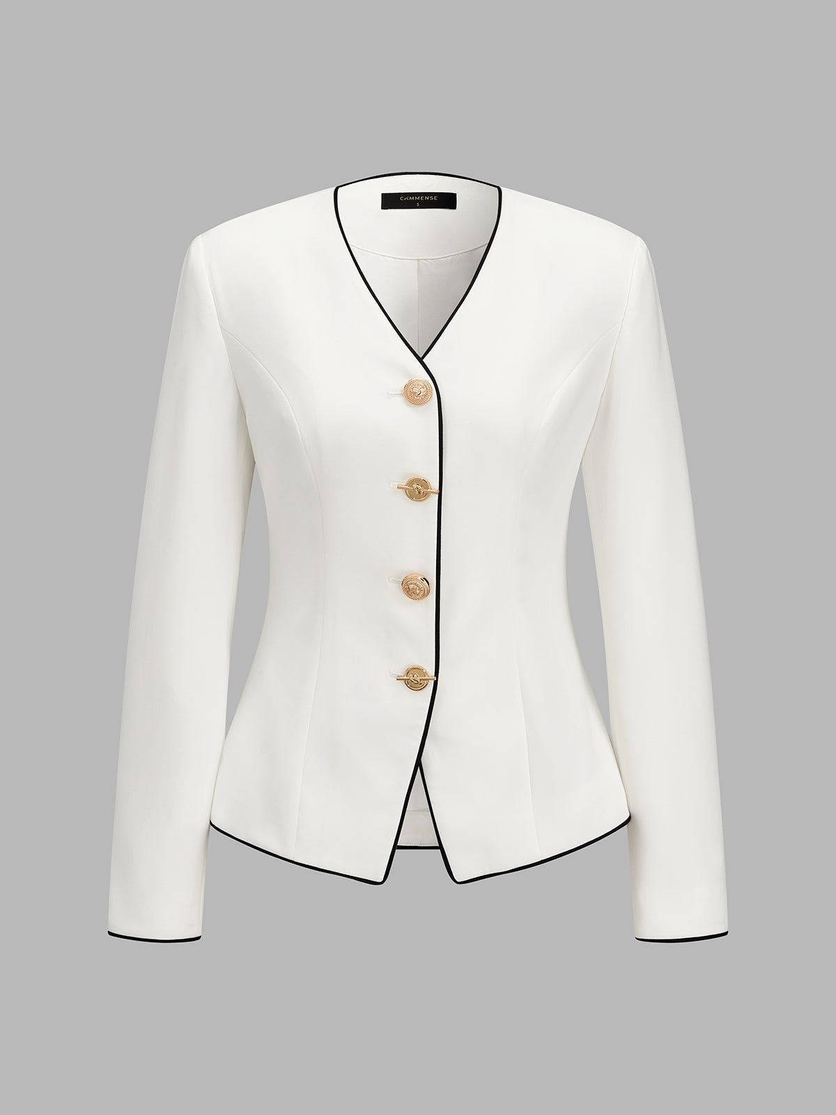 Blazer Ajusté Victoire à Finitions Contrastées, vue 2