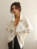 Chemise Adeline à Col Noué et Poignets Plissés, vue 1