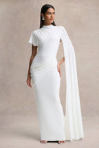Robe longue Isabeau blanc, vue produit 4