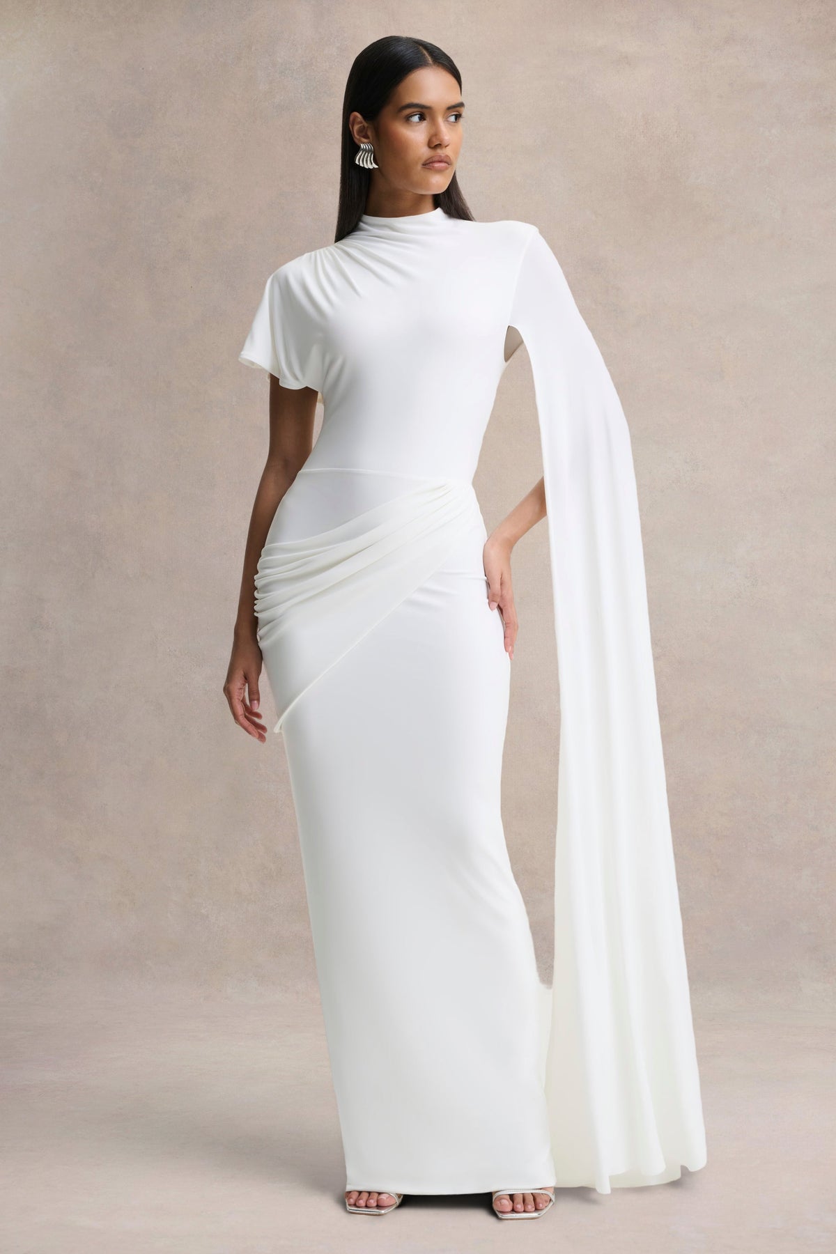 Robe longue Isabeau blanc, vue produit 4