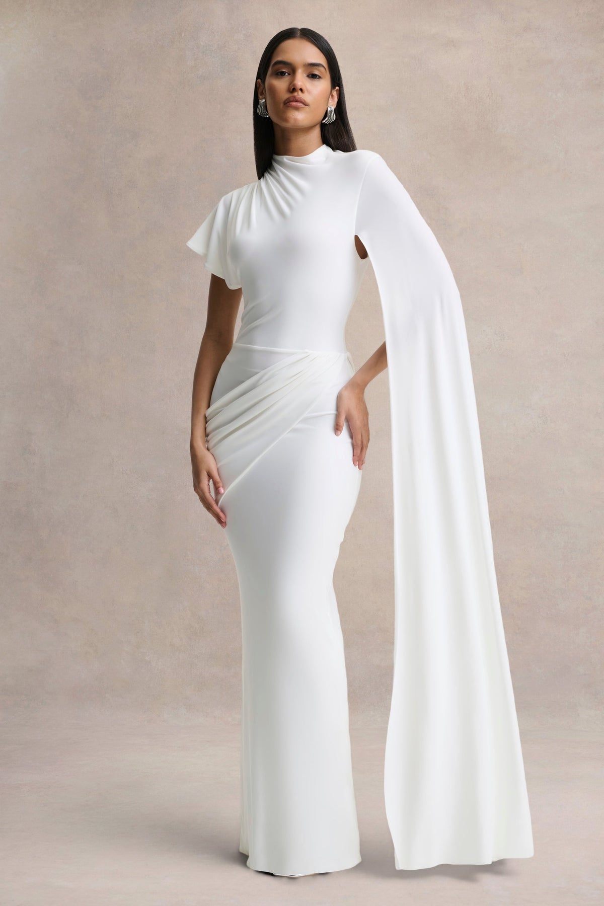 Robe longue Isabeau blanc, vue produit 5
