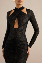 Robe longue Séraphine noire noir, vue produit 4