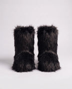 Boots moelleuses en fausse fourrure Fanette — Noir, packshot vue complémentaire