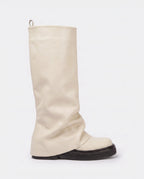 Bottes à guêtre repliée Wanda — Crème, packshot vue complémentaire
