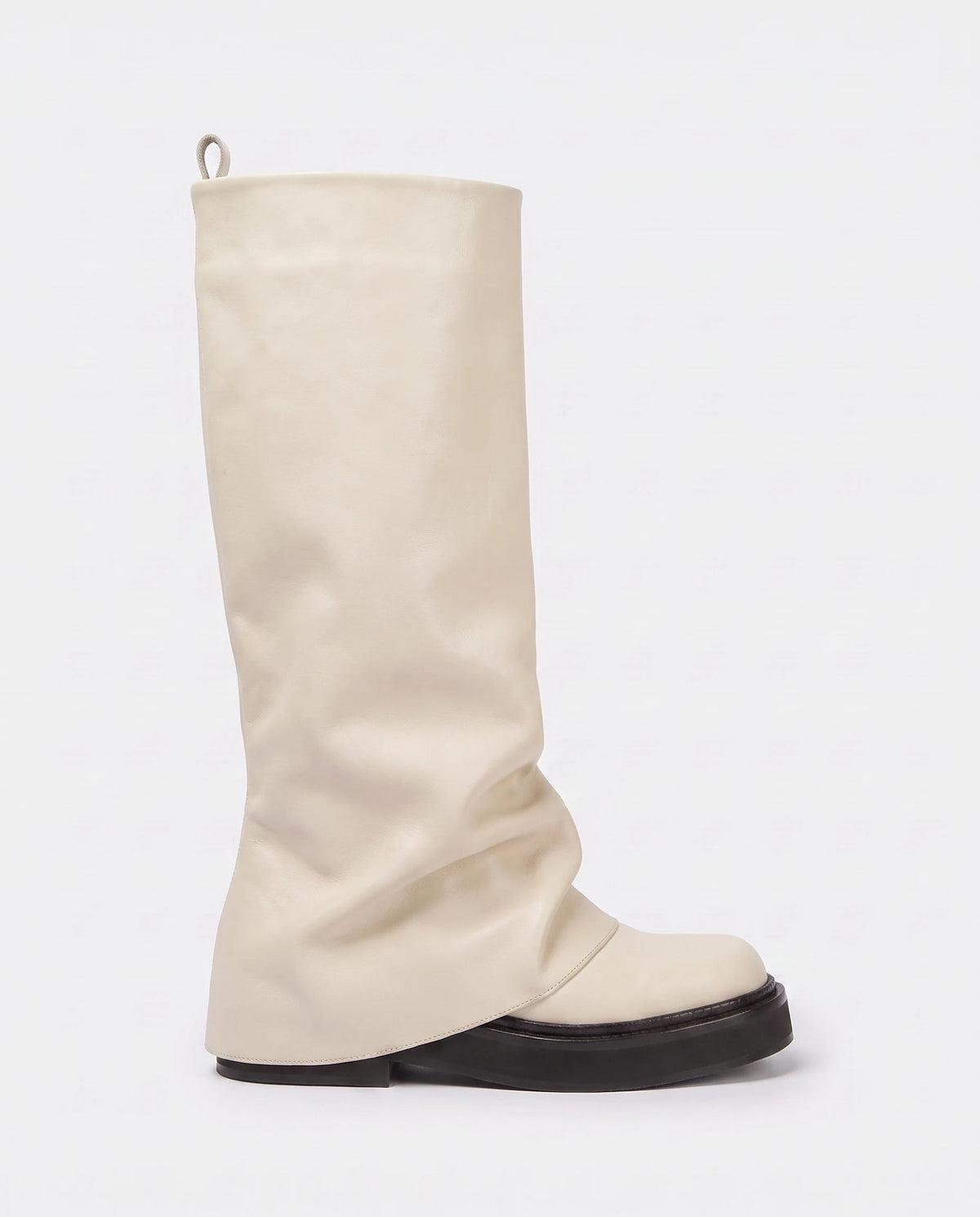 Bottes à guêtre repliée Wanda — Crème, packshot vue complémentaire