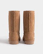 Bottes de neige classiques en suédine Gersande — Camel, packshot vue complémentaire