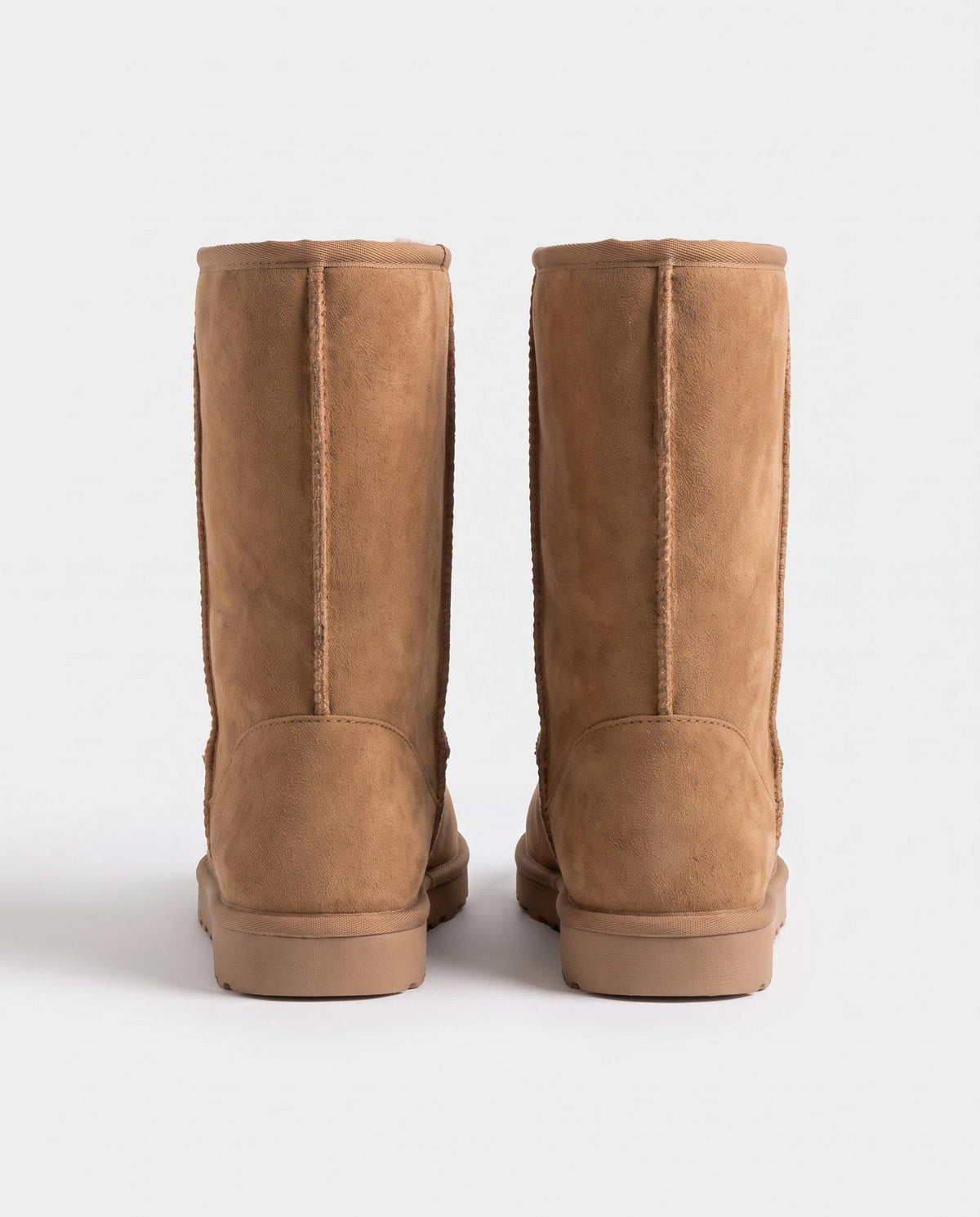Bottes de neige classiques en suédine Gersande — Camel, packshot vue complémentaire