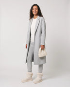 Bottes de neige à nœud et col fourrure Opaline — Blanc, portées en plein pied studio