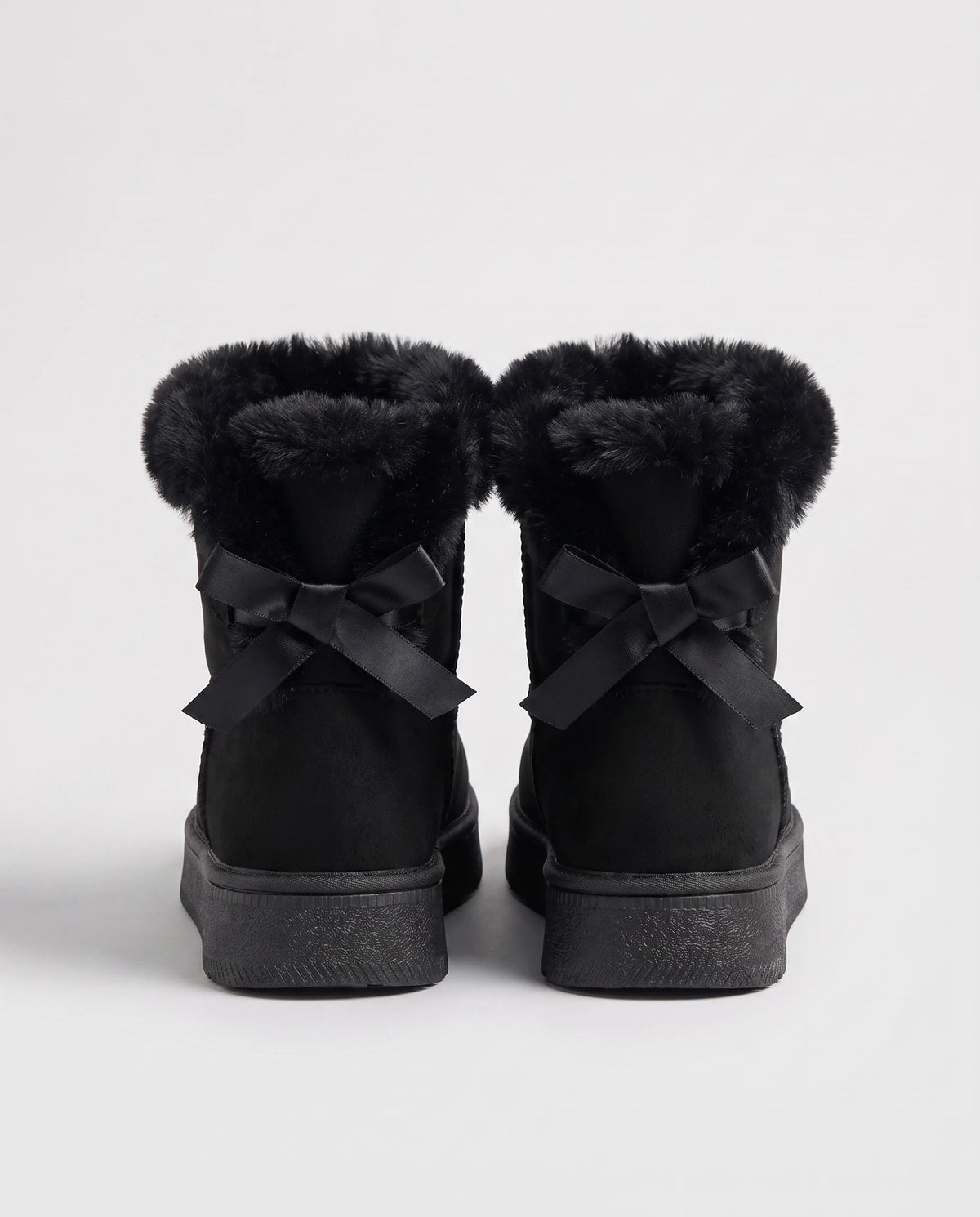 Bottes de neige à nœud et col fourrure Opaline — Noir, packshot vue complémentaire