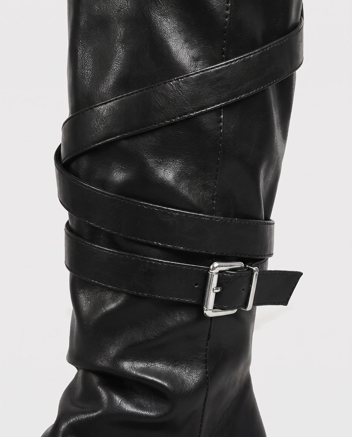 Bottes à sangles croisées et plateforme Judicaëlle — Noir, packshot vue complémentaire