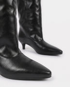 Bottes souples à petit talon en simili Paulette — Noir, packshot vue complémentaire