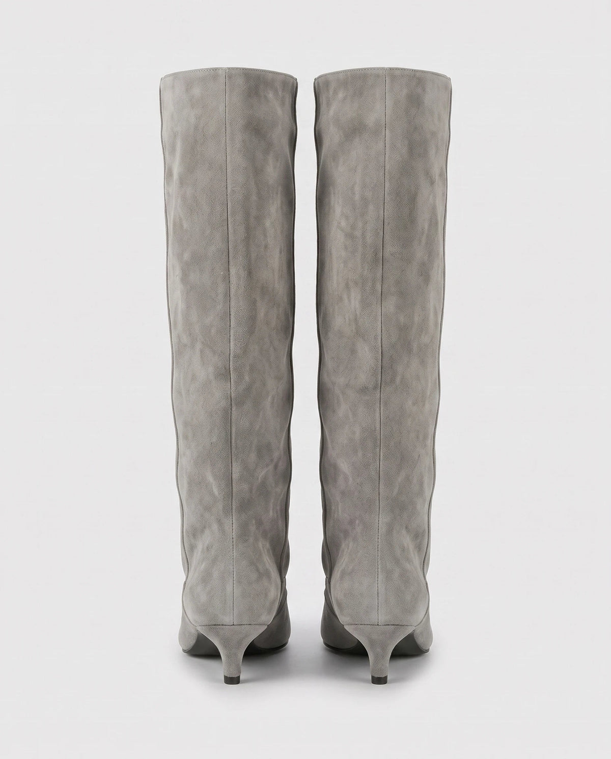 Bottes souples à petit talon en suédine Bernadette — Gris, packshot vue complémentaire