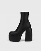 Bottines chaussette à plateforme massive Ludmilla — Noir, packshot vue complémentaire