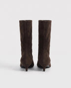 Bottines pointues à talon kitten Nathalène — Café, packshot vue complémentaire