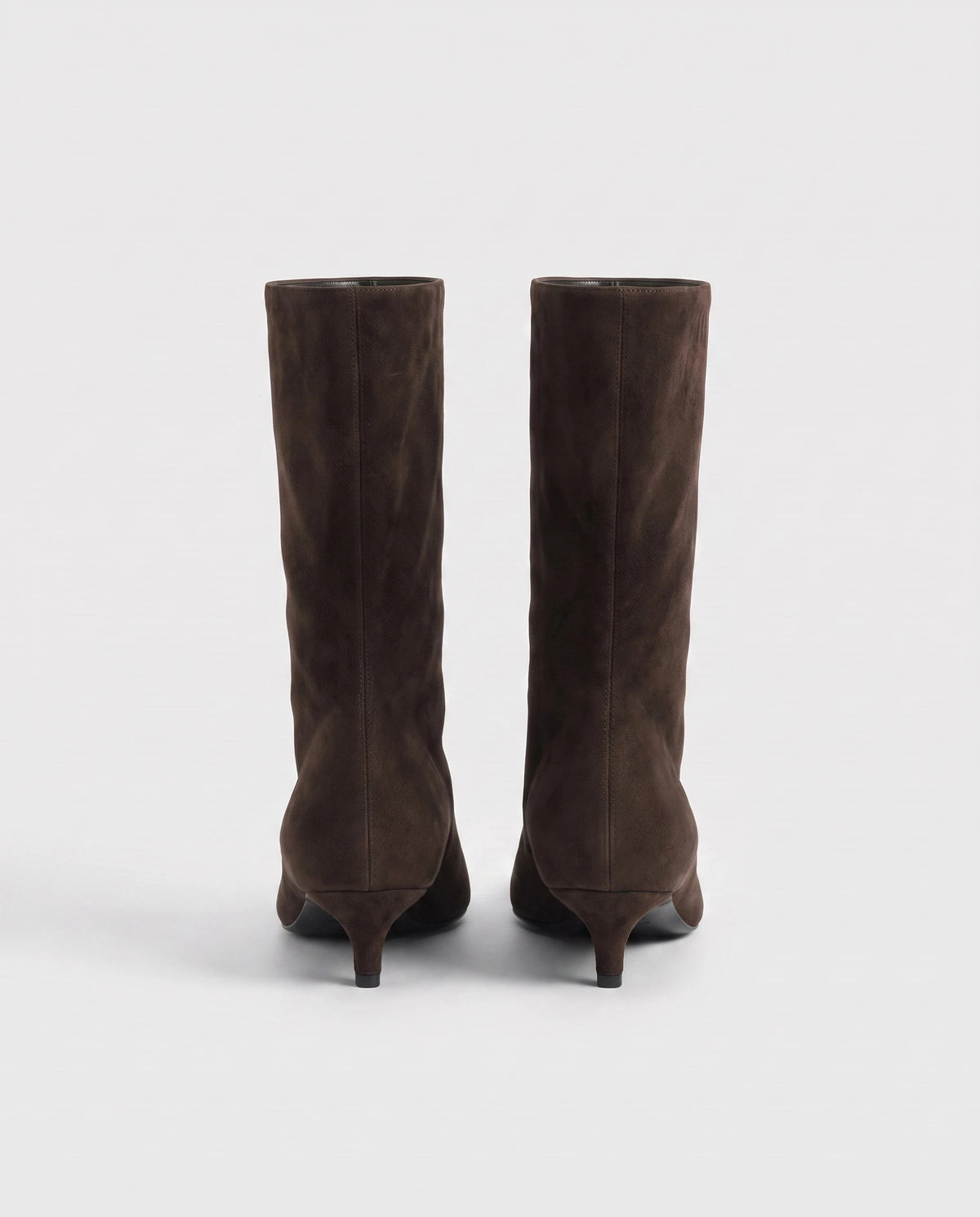 Bottines pointues à talon kitten Nathalène — Café, packshot vue complémentaire
