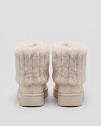 Bottines de neige à col fourrure et plateforme Yolène — Crème, packshot vue complémentaire